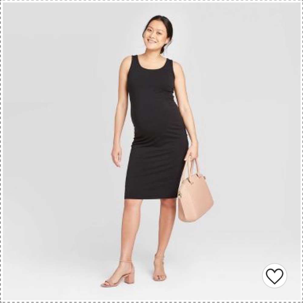 Ruched bodycon maternity dress